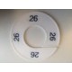Maatring 9 cm wit/zw 26
